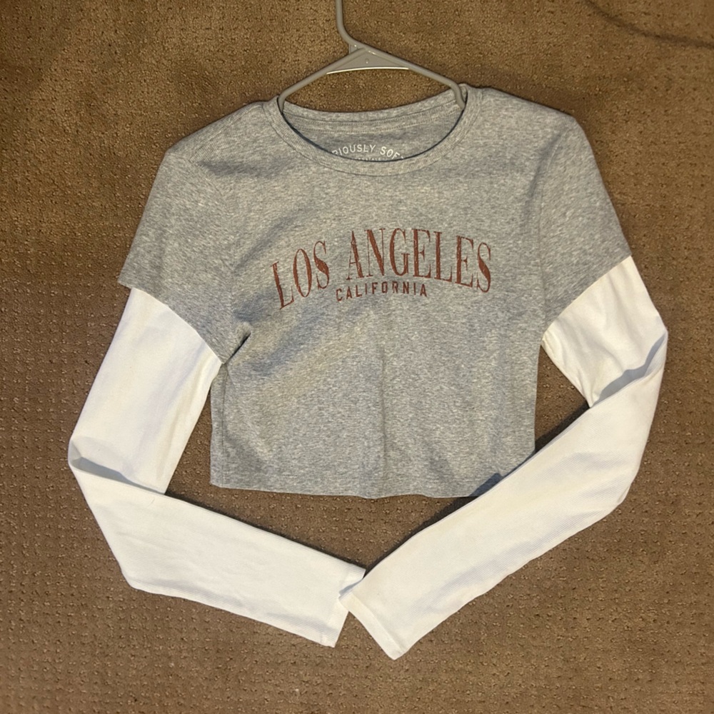 Aeropostale Seriously Soft Gray Tee